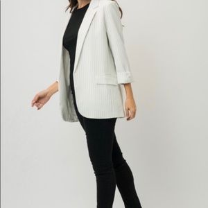 Black & White Pinstripe Blazer